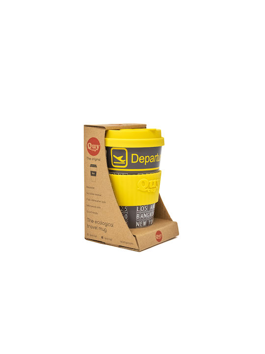 QuyCup Κούπα Πλαστική με Καπάκι Πολύχρωμη 400ml