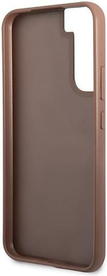 Guess 4G Metal Logo Umschlag Rückseite Kunststoff Braun (Galaxy S23)
