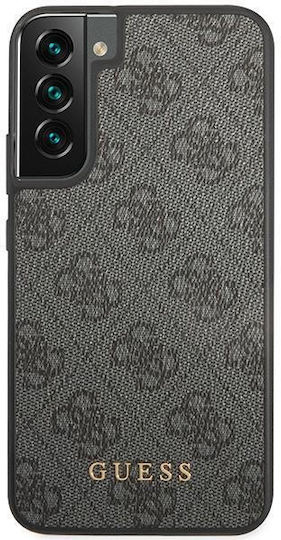 Guess 4G Metal Logo Back Cover Synthetic Leather / Plastic Gray (Galaxy S23)