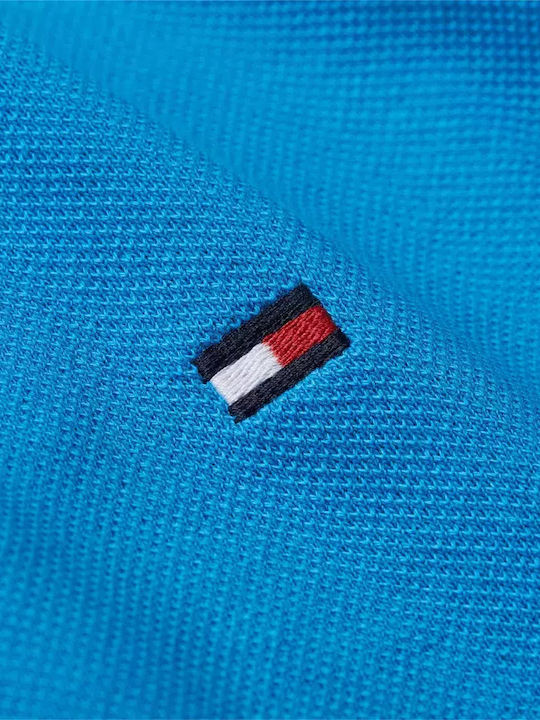 Tommy Hilfiger Bluza Bărbătească cu Mânecă Scurtă Polo Albastră