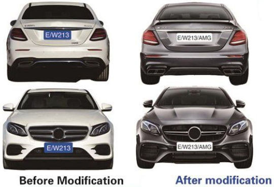 Body Kit Αυτοκινήτου AMG E63 Packet Συμβατό με BMW E63 W213 2016-2019