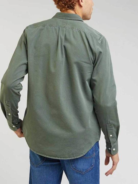 Lee Men's Shirt Long Sleeve Green