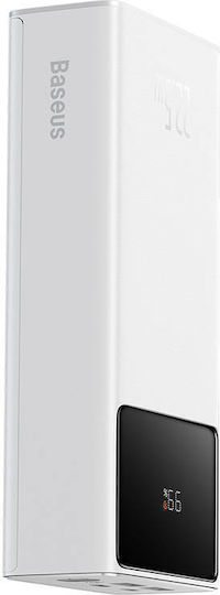 Baseus Star-Lord Power Bank 30000mAh 22.5W με 2 Θύρες USB-A και Θύρα USB-C Power Delivery Λευκό