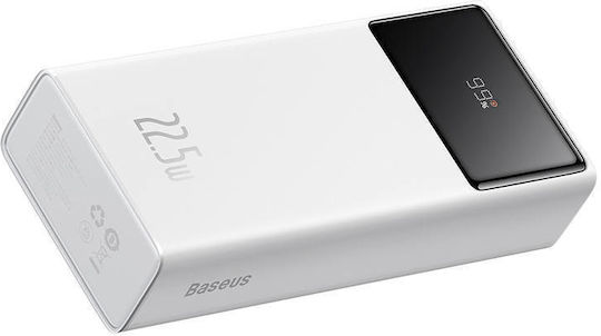 Baseus Star-Lord Power Bank 30000mAh 22.5W με 2 Θύρες USB-A και Θύρα USB-C Power Delivery Λευκό