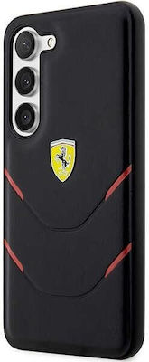 Ferrari Hot Stamp Lines Plastic / Silicone Back Cover Black (Galaxy S23)