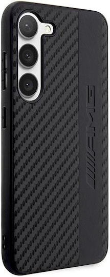 Mercedes-Benz Carbon Stripe & Embossed Задна корица Пластмаса Черен (Galaxy S23+)
