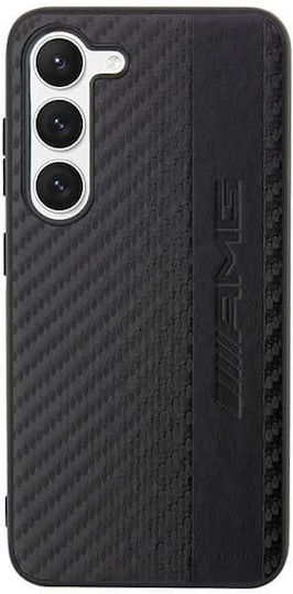 Mercedes-Benz Carbon Stripe & Embossed Задна корица Пластмаса Черен (Galaxy S23+)