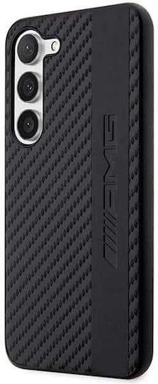 Mercedes-Benz Carbon Stripe & Embossed Задна корица Пластмаса Черен (Galaxy S23+)