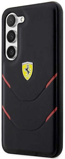 Ferrari Hot Stamp Lines Back Cover Πλαστικό / Σιλικόνης Μαύρο (Galaxy S23+)