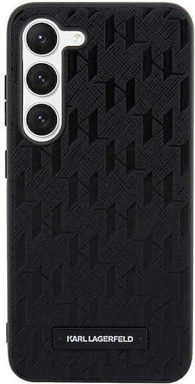 Karl Lagerfeld Saffiano Mono Metal Logo Umschlag Rückseite Synthetisches Leder / Kunststoff Schwarz (Galaxy S23+)