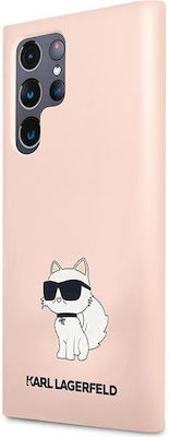 Karl Lagerfeld Choupette Silicone Back Cover Pink (Galaxy S23 Ultra)