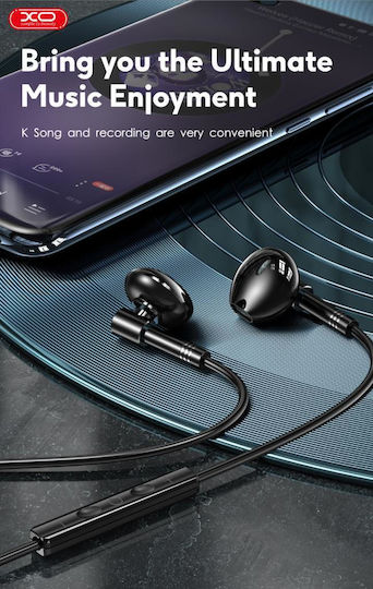 XO Ep61 Earbuds Handsfree με Βύσμα Lightning Ασημί