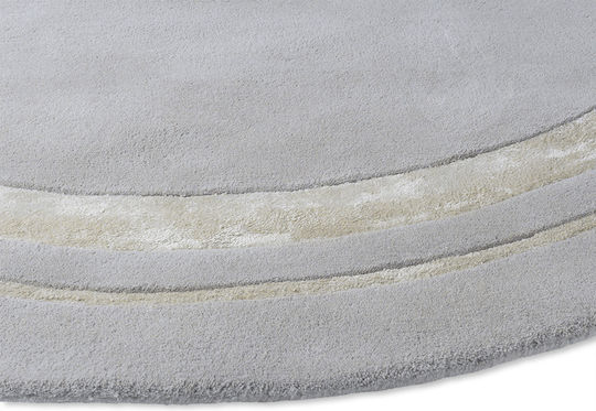 Laura Ashley Redbrook Lucrat manual Covor Rotund Din lână Silver