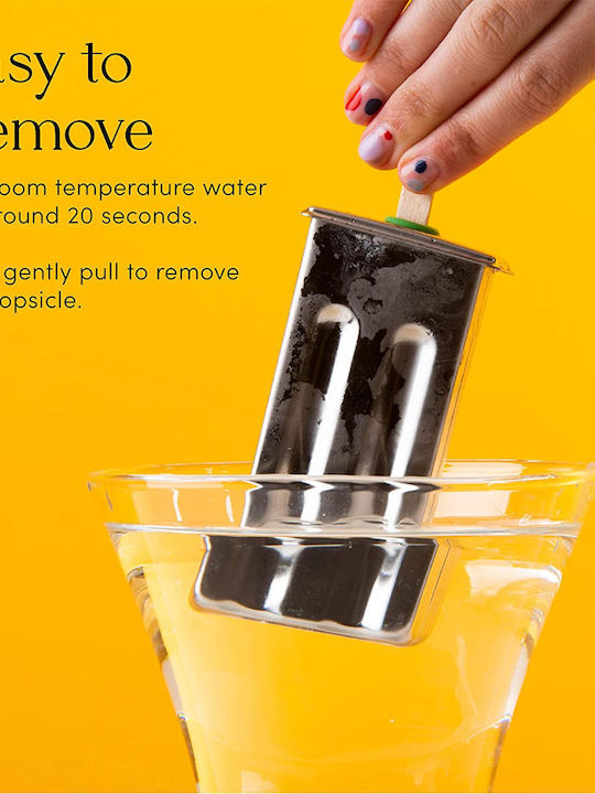 No Coating Inox Ice Cream & Ice Lolly 6 Cups Baking Pan 14.5x14x13.5cm