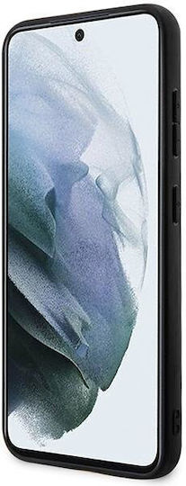 BMW Carbon Umschlag Rückseite Leder / Kunststoff / Silikon Schwarz (Galaxy S23)