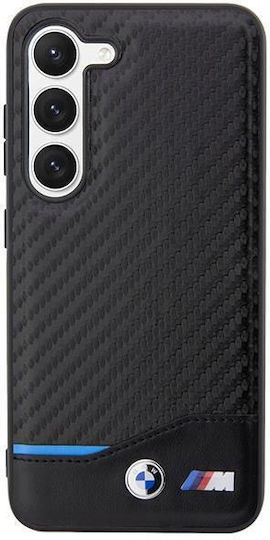 BMW Carbon Back Cover Δερμάτινο / Πλαστικό / Σιλικόνης Μαύρο (Galaxy S23+)