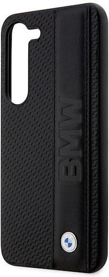 BMW Textured & Stripe Back Cover Δερματίνης / Πλαστικό / Σιλικόνης Μαύρο (Galaxy S23+)