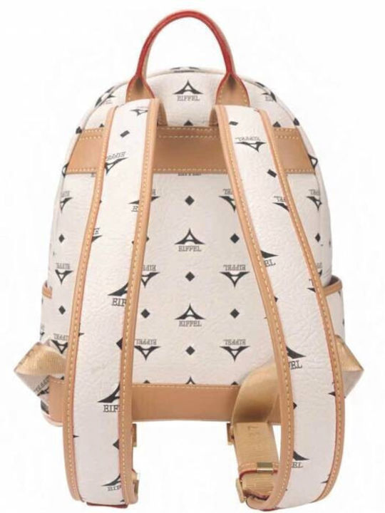 La tour Eiffel Leather Women's Bag Backpack Beige