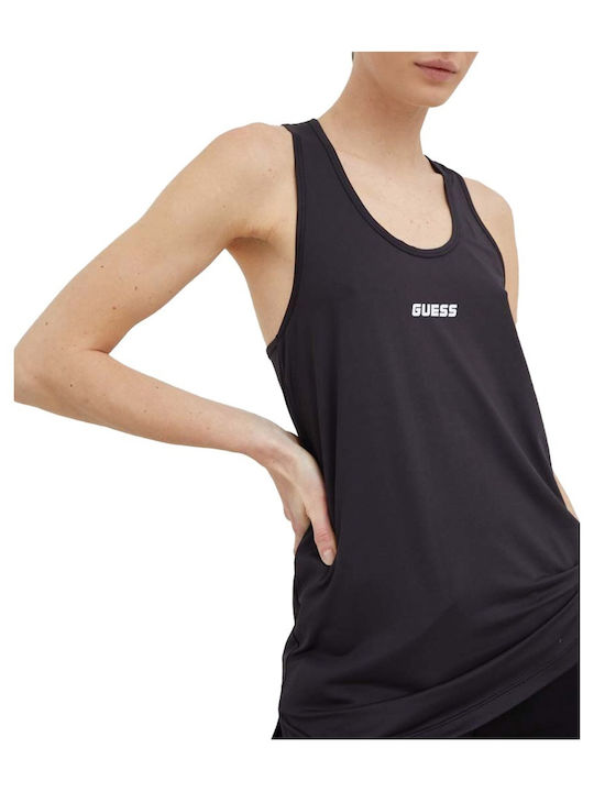 Guess Women's Athletic Cotton Blouse Sleeveless Black
