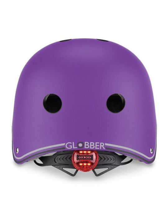 Globber Kinderfahrrad- / Rollerhelme Fahrrad City Lila mit integrierter LED-Lampe
