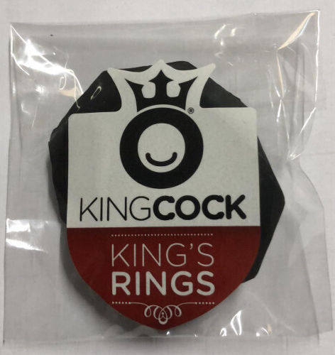 King Cock King's Rings Set Ringe Schwanz & Hoden Silikon Black 3Stück PD4003-80