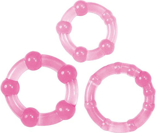 Toyz4lovers Timeless Stud Cock Rings Set Cock Rings Schwanz Pink 3Stück