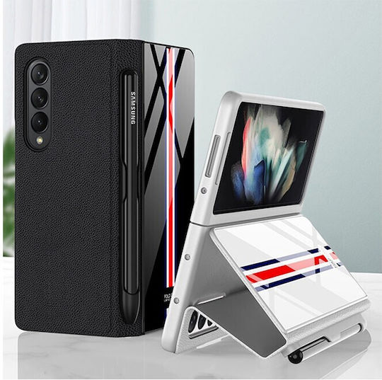 GKK Flip 360 Full Cover Tempered Glass Gold Line Black (Galaxy Z Fold 3)
