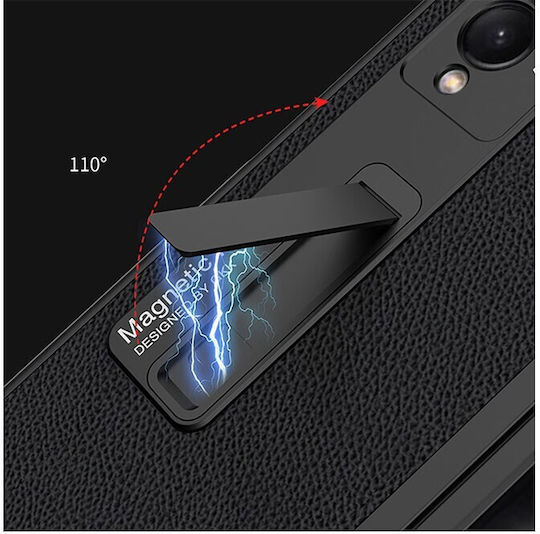 GKK Shockproof Umschlag Rückseite Synthetisches Leder Magnetisch Black (Galaxy Z Fold 3)