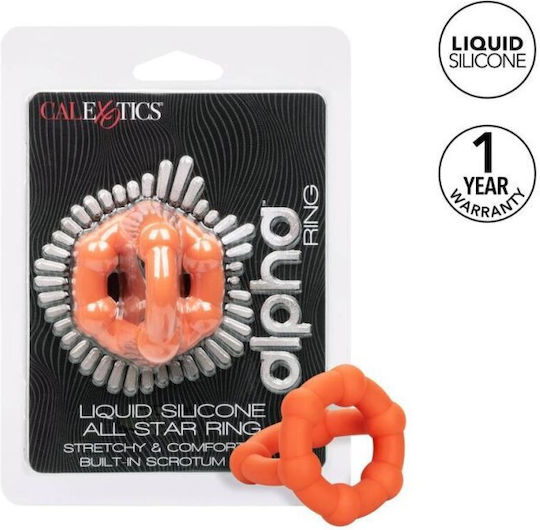 Calexotics Alpha All Star Cock Ring Schwanz Silikon Orange