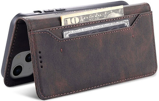 AZNS Wallet Piele artificială Cafea (iPhone 14 Plus)
