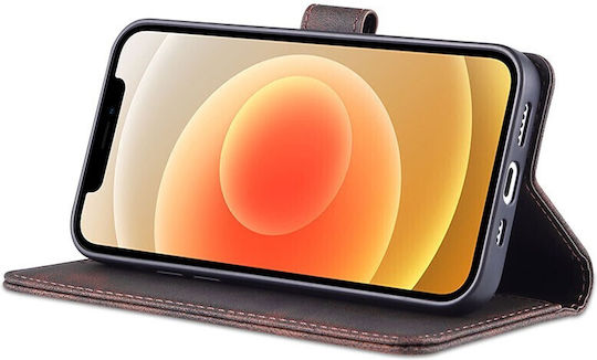AZNS Wallet Piele artificială Cafea (iPhone 14 Plus)
