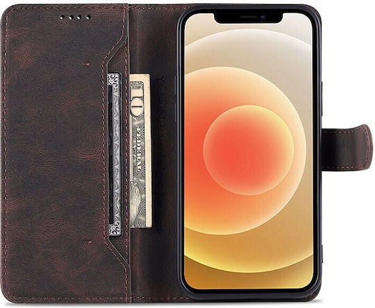 AZNS Wallet Piele artificială Cafea (iPhone 14 Plus)
