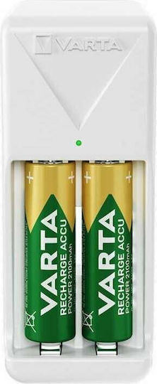 Varta Ladegerät 2 Batterien Ni-MH Größe AA/AAA in Weiß Farbe