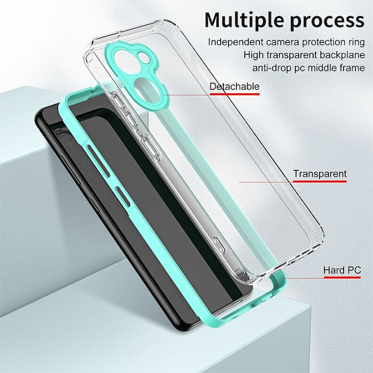 Color Frame 360 Full Cover Σιλικόνης Light Green (Realme C33)