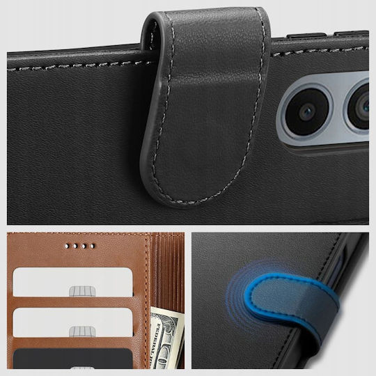 Tech-Protect Brieftasche Synthetisches Leder Schwarz (Galaxy S23 Ultra)