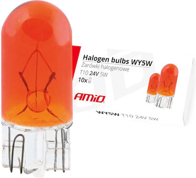 AMiO Lamps Car WY5W Halogen Orange 12V 5W 10pcs