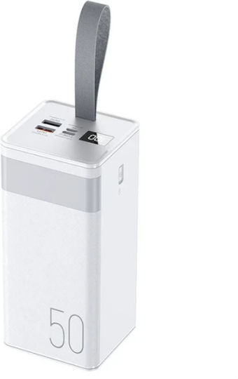 Remax RPP-321 Chinen Series Power Bank 50000mAh 22.5W με 2 Θύρες USB-A και Θύρα USB-C Λευκό