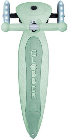Globber Scuter Copii Pliabil Foldable Lights Ecologic 3 Roți cu Iluminare LED pentru 2+ Ani Verde