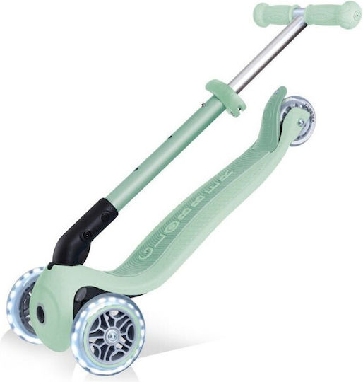 Globber Scuter Copii Pliabil Foldable Lights Ecologic 3 Roți cu Iluminare LED pentru 2+ Ani Verde