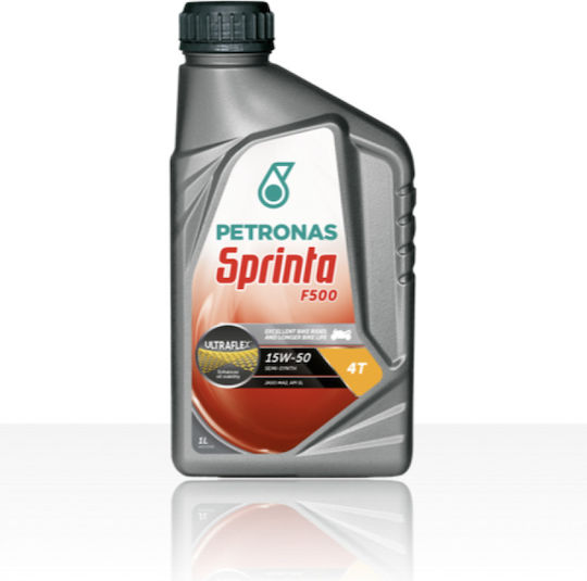 Petronas Sprinta F500 Semi-synthetic Motorcycle Oil for Four-Stroke Engines 15W-50 1lt