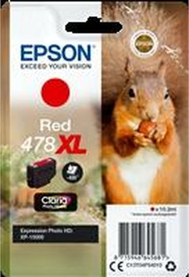 Epson 478XL Γνήσιο Μελάνι Εκτυπωτή InkJet Κόκκινο (C13T04F54010)