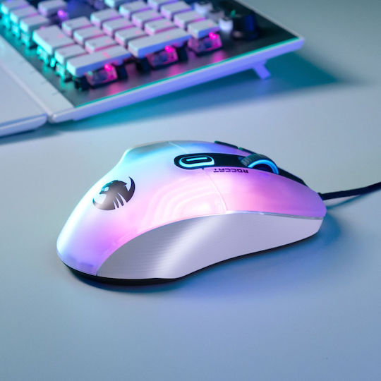 Roccat Kone XP RGB Геймърска Мишка 19000 DPI Бял