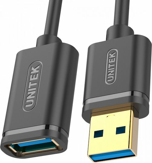 Unitek USB 3.0 Cable USB-A male - USB-A female Μαύρο 3m (Y-C4030GBK)