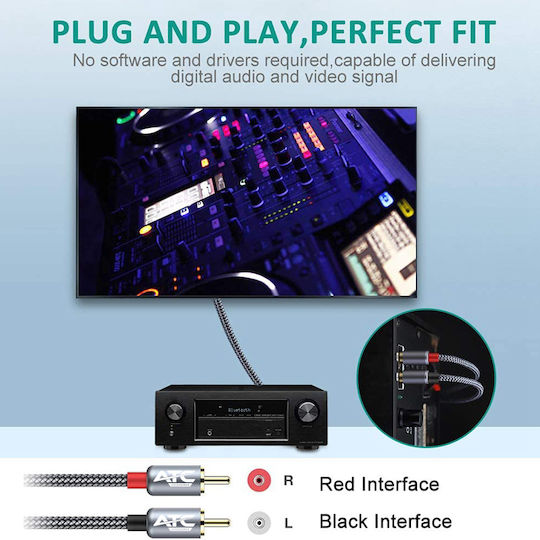 ATC Cable 2x RCA male - 2x RCA male 5m 02.008.0132
