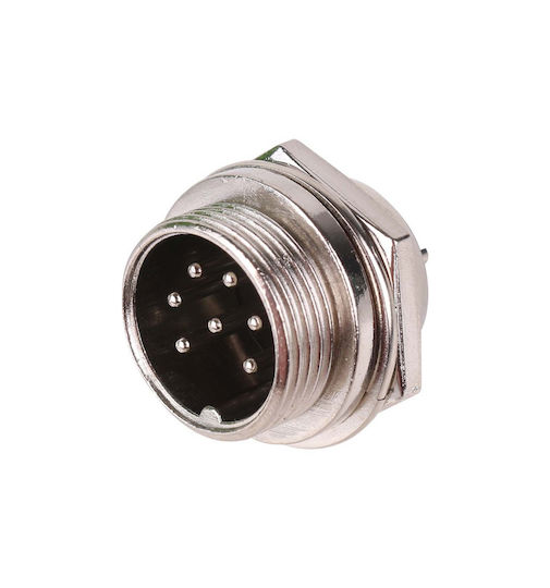 7 Pin Male & Female Electrical Metal Connector (GX16-7)