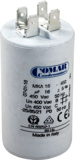 Comar Faston Capacitor Permanent 25μF 450V 1pcs 03.006.0059