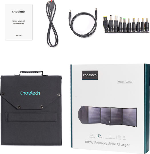 Choetech SC009-V2 Αναδιπλούμενο Ηλιακό Panel Φορτιστής 100W με USB Output (Φορητών Συσκευών) (SC009-V2)