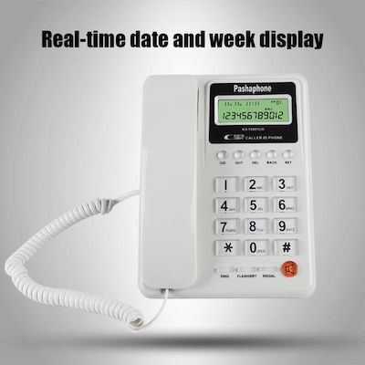 KX-T8001CID Office Corded Phone for Seniors White