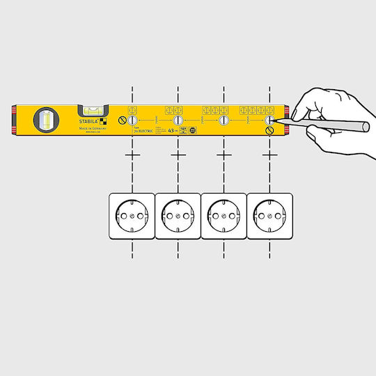 Stabila 16136 Spirit Level Aluminum 120cm with 2 Eyes