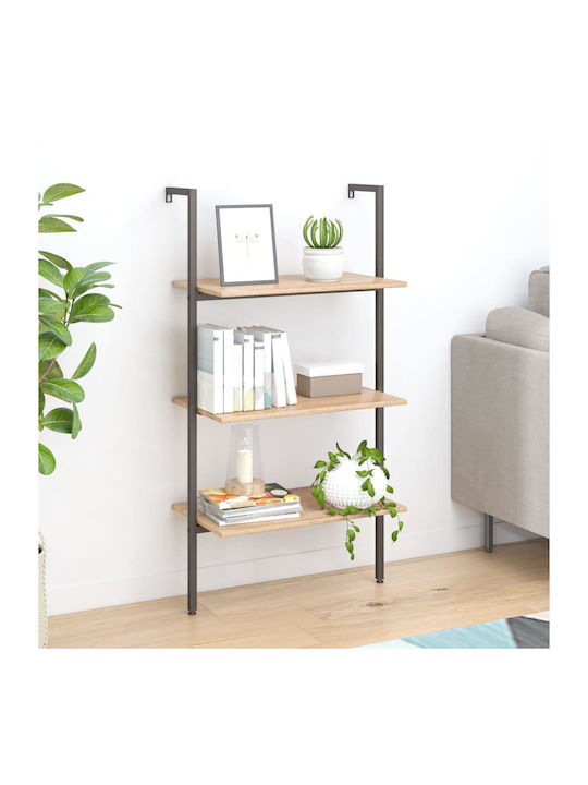 Bookcase Light Brown / Black 64x35x120.5cm